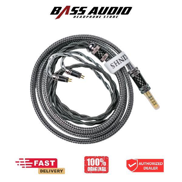 Xinhs Black Pearl Upgraded High Purity Single Crystal Copper Double Layer Shielded In Ear Monitor Cable IEM Earphone Cable – 2 Pin – 4.4