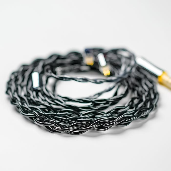 XINHS Sigma 4-Strands Of 6N Single Crystal Copper Litz Coaxial Shielded In Ear Monitor Cable – 2 Pin – 4.4