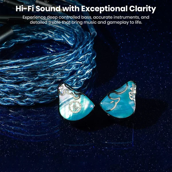 JUZEAR x Z Reviews Defiant Gamefidelity Edition 1DD +3BA Hybrid IEM In Ear Monitor Earphone