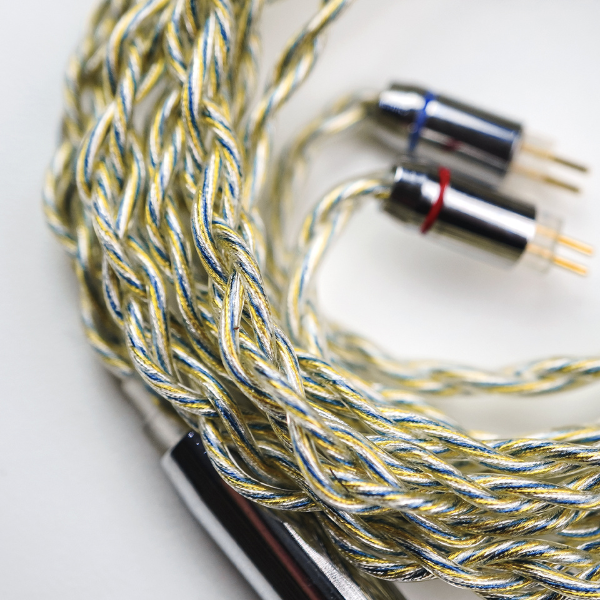 XINHS Bright Attack Clear Open Treble 4 Core Oil Immersed Gold Plated OFC Earphone IEM In Ear Monitor Cable Upgrade