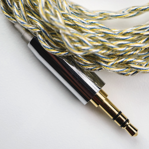 XINHS Bright Attack Clear Open Treble 4 Core Oil Immersed Gold Plated OFC Earphone IEM In Ear Monitor Cable Upgrade